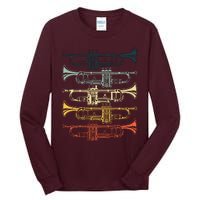 Cool Trumpet For Men Women Marching Band Musician Jazz Music Tall Long Sleeve T-Shirt