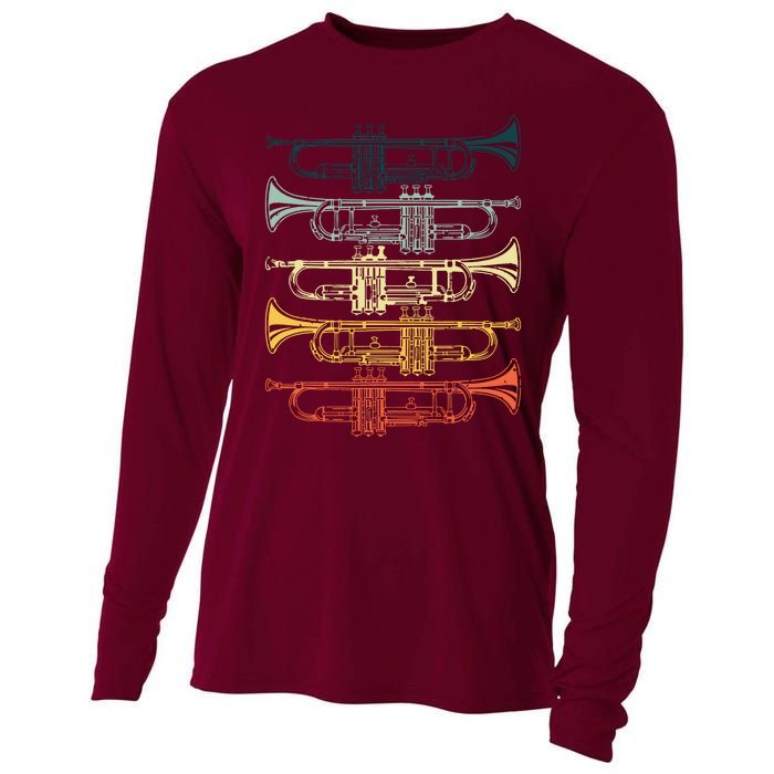 Cool Trumpet For Men Women Marching Band Musician Jazz Music Cooling Performance Long Sleeve Crew