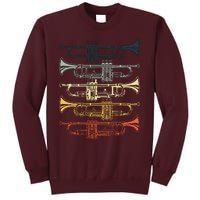 Cool Trumpet For Men Women Marching Band Musician Jazz Music Tall Sweatshirt