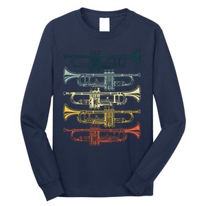 Cool Trumpet For Men Women Marching Band Musician Jazz Music Long Sleeve Shirt