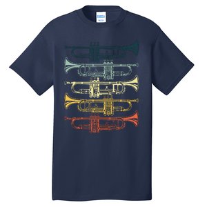 Cool Trumpet For Men Women Marching Band Musician Jazz Music Tall T-Shirt