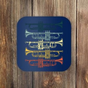 Cool Trumpet For Men Women Marching Band Musician Jazz Music Coaster