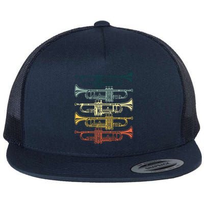 Cool Trumpet For Men Women Marching Band Musician Jazz Music Flat Bill Trucker Hat