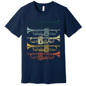 Cool Trumpet For Men Women Marching Band Musician Jazz Music Premium T-Shirt