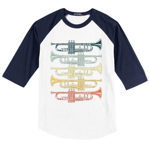 Cool Trumpet For Men Women Marching Band Musician Jazz Music Baseball Sleeve Shirt