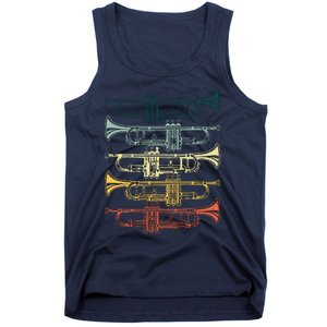 Cool Trumpet For Men Women Marching Band Musician Jazz Music Tank Top