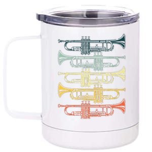 Cool Trumpet For Men Women Marching Band Musician Jazz Music 12 oz Stainless Steel Tumbler Cup