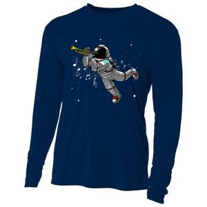 Cool Trumpet For Men Women Astronaut Trumpet Player Musician Cooling Performance Long Sleeve Crew