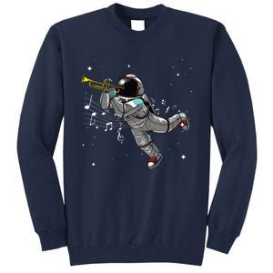 Cool Trumpet For Men Women Astronaut Trumpet Player Musician Tall Sweatshirt