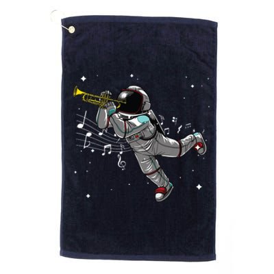 Cool Trumpet For Men Women Astronaut Trumpet Player Musician Platinum Collection Golf Towel