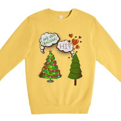 Christmas Tree + Fir Tree In Love Premium Crewneck Sweatshirt