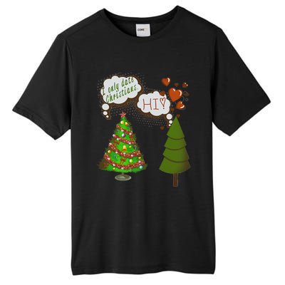 Christmas Tree + Fir Tree In Love Tall Fusion ChromaSoft Performance T-Shirt