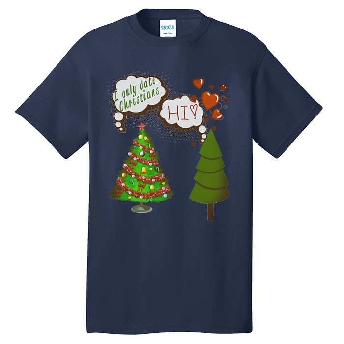 Christmas Tree + Fir Tree In Love Tall T-Shirt