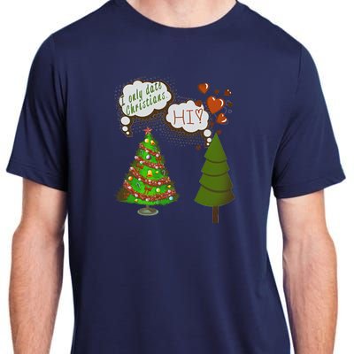 Christmas Tree + Fir Tree In Love Adult ChromaSoft Performance T-Shirt