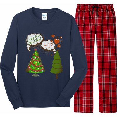 Christmas Tree + Fir Tree In Love Long Sleeve Pajama Set