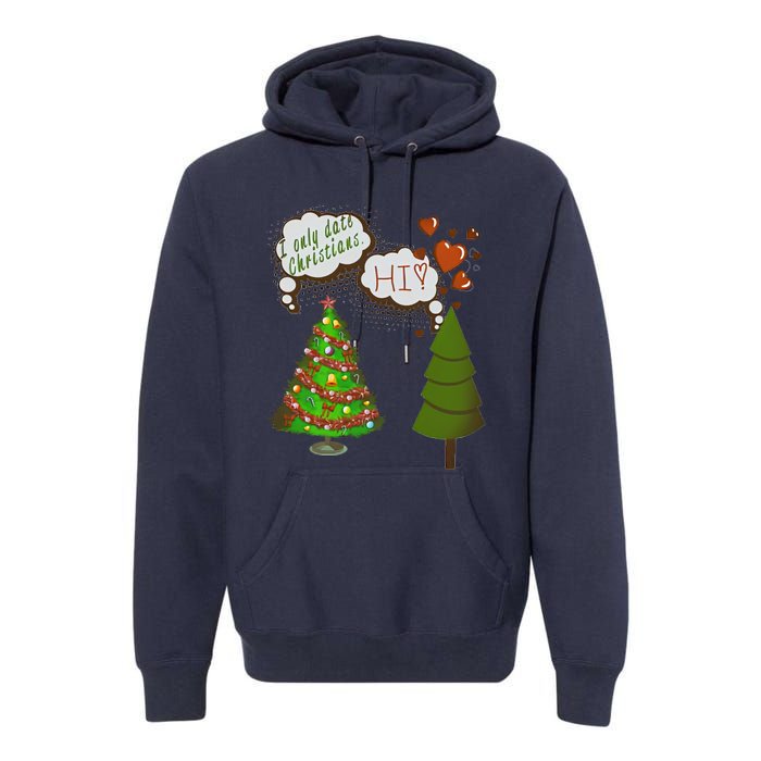 Christmas Tree + Fir Tree In Love Premium Hoodie