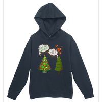 Christmas Tree + Fir Tree In Love Urban Pullover Hoodie