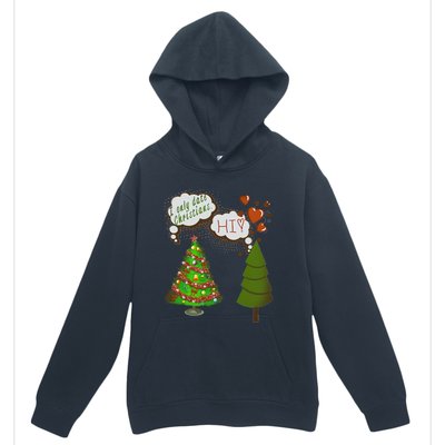 Christmas Tree + Fir Tree In Love Urban Pullover Hoodie