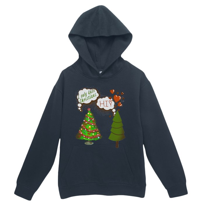 Christmas Tree + Fir Tree In Love Urban Pullover Hoodie