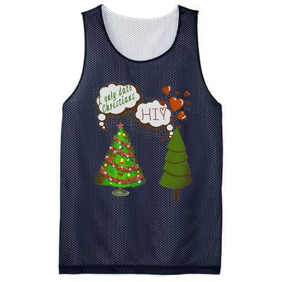 Christmas Tree + Fir Tree In Love Mesh Reversible Basketball Jersey Tank