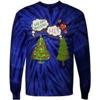 Christmas Tree + Fir Tree In Love Tie-Dye Long Sleeve Shirt