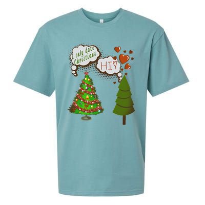 Christmas Tree + Fir Tree In Love Sueded Cloud Jersey T-Shirt