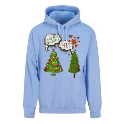 Christmas Tree + Fir Tree In Love Unisex Surf Hoodie