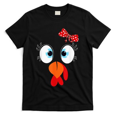 Cute Turkey Face Thanksgiving I'm Thankful Family Costume T-Shirt