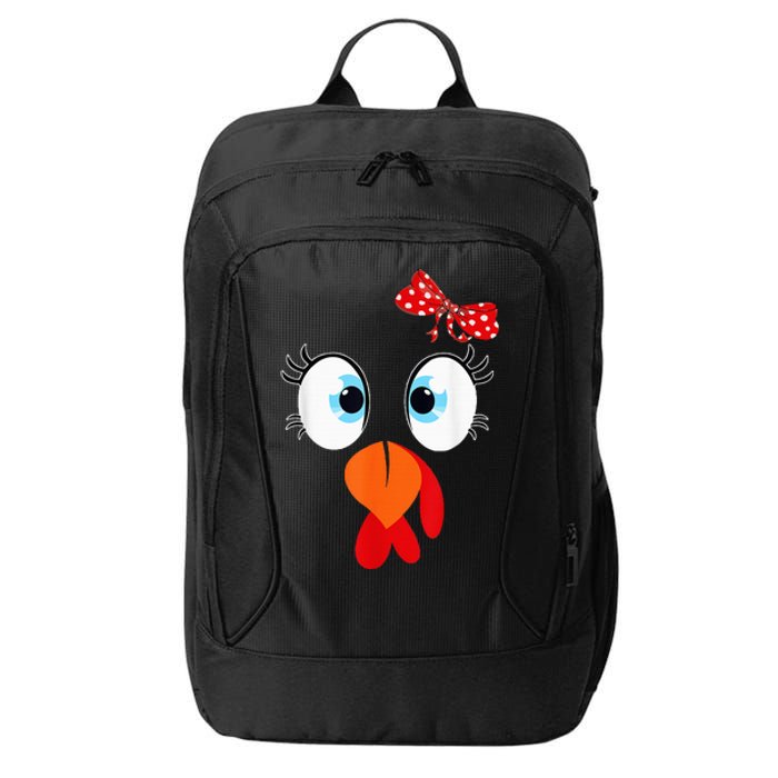 Cute Turkey Face Thanksgiving I'm Thankful Family Costume City Backpack