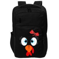 Cute Turkey Face Thanksgiving I'm Thankful Family Costume Impact Tech Backpack