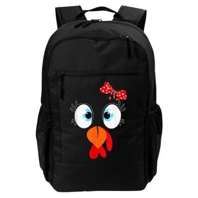 Cute Turkey Face Thanksgiving I'm Thankful Family Costume Daily Commute Backpack