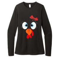 Cute Turkey Face Thanksgiving I'm Thankful Family Costume Womens CVC Long Sleeve Shirt