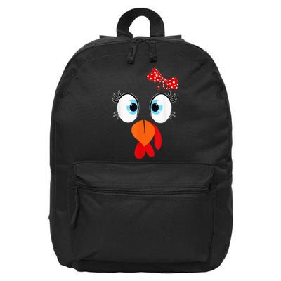 Cute Turkey Face Thanksgiving I'm Thankful Family Costume 16 in Basic Backpack