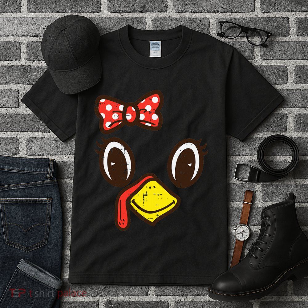 Cute Turkey Face Ribbon Thanksgiving Tall T-Shirt