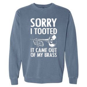 Cool Trumpet For Men Women Trumpet Player Jazz Band Trombone Garment-Dyed Sweatshirt