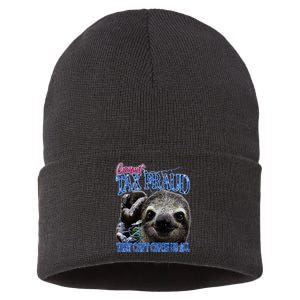 Commit Tax Fraud Retro Bootleg Rap Sloth Streetwear Sustainable Knit Beanie