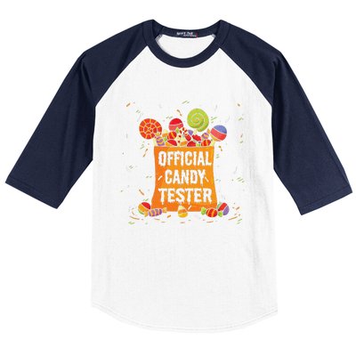 Candy Tester Funny Trick Or Treat Halloween Costume Baseball Sleeve Shirt