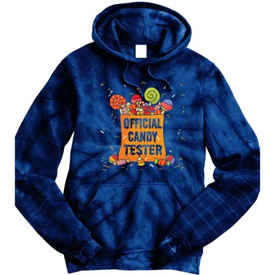 Candy Tester Funny Trick Or Treat Halloween Costume Tie Dye Hoodie