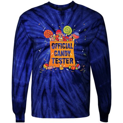 Candy Tester Funny Trick Or Treat Halloween Costume Tie-Dye Long Sleeve Shirt