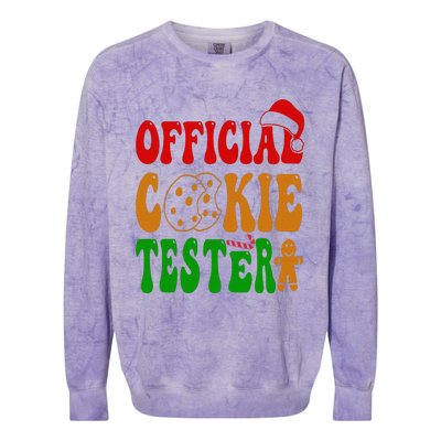 Cookie Tester Funny Family Christmas Pajamas Baking Colorblast Crewneck Sweatshirt