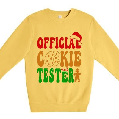 Cookie Tester Funny Family Christmas Pajamas Baking Premium Crewneck Sweatshirt