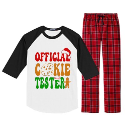 Cookie Tester Funny Family Christmas Pajamas Baking Raglan Sleeve Pajama Set