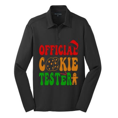 Cookie Tester Funny Family Christmas Pajamas Baking Silk Touch Performance Long Sleeve Polo