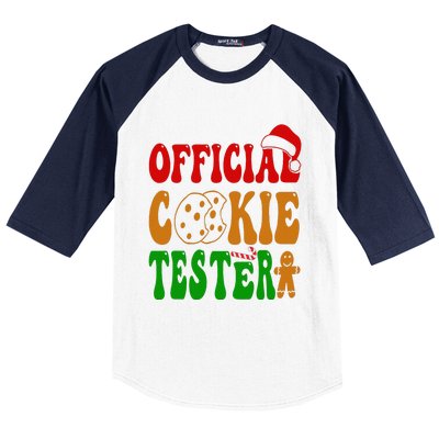 Cookie Tester Funny Family Christmas Pajamas Baking Baseball Sleeve Shirt