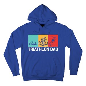 Cool Triathlon For Dad Father Swimming Running Swim Bike Run Gift Hoodie