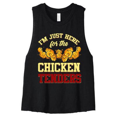 Chicken Tenders Fried Chicken Lover Chicken Tenders Women's Racerback Cropped Tank