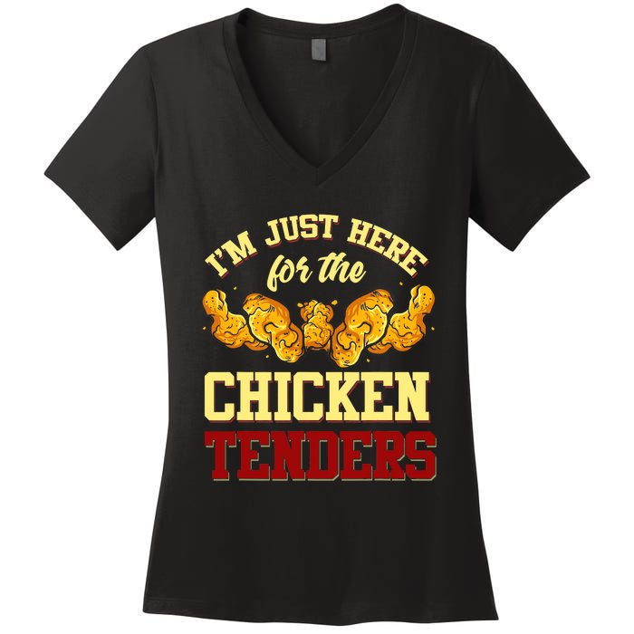 Chicken Tenders Fried Chicken Lover Chicken Tenders Women's V-Neck T-Shirt