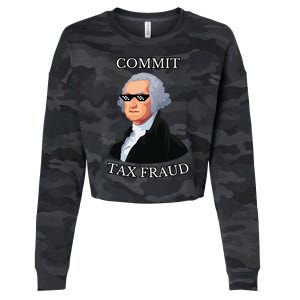 Commit Tax Fraud Cropped Pullover Crew