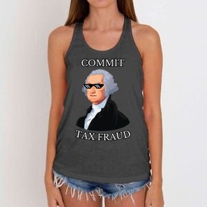 Commit Tax Fraud Women's Knotted Racerback Tank