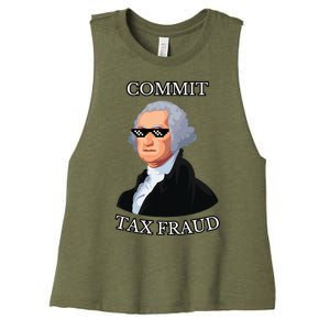 Commit Tax Fraud Women's Racerback Cropped Tank